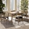 Baxton Studio Edna Black Faux Leather and "Oak" Finishing Wood 5-PC Dining Set 126-6941-6942 - alternate 7